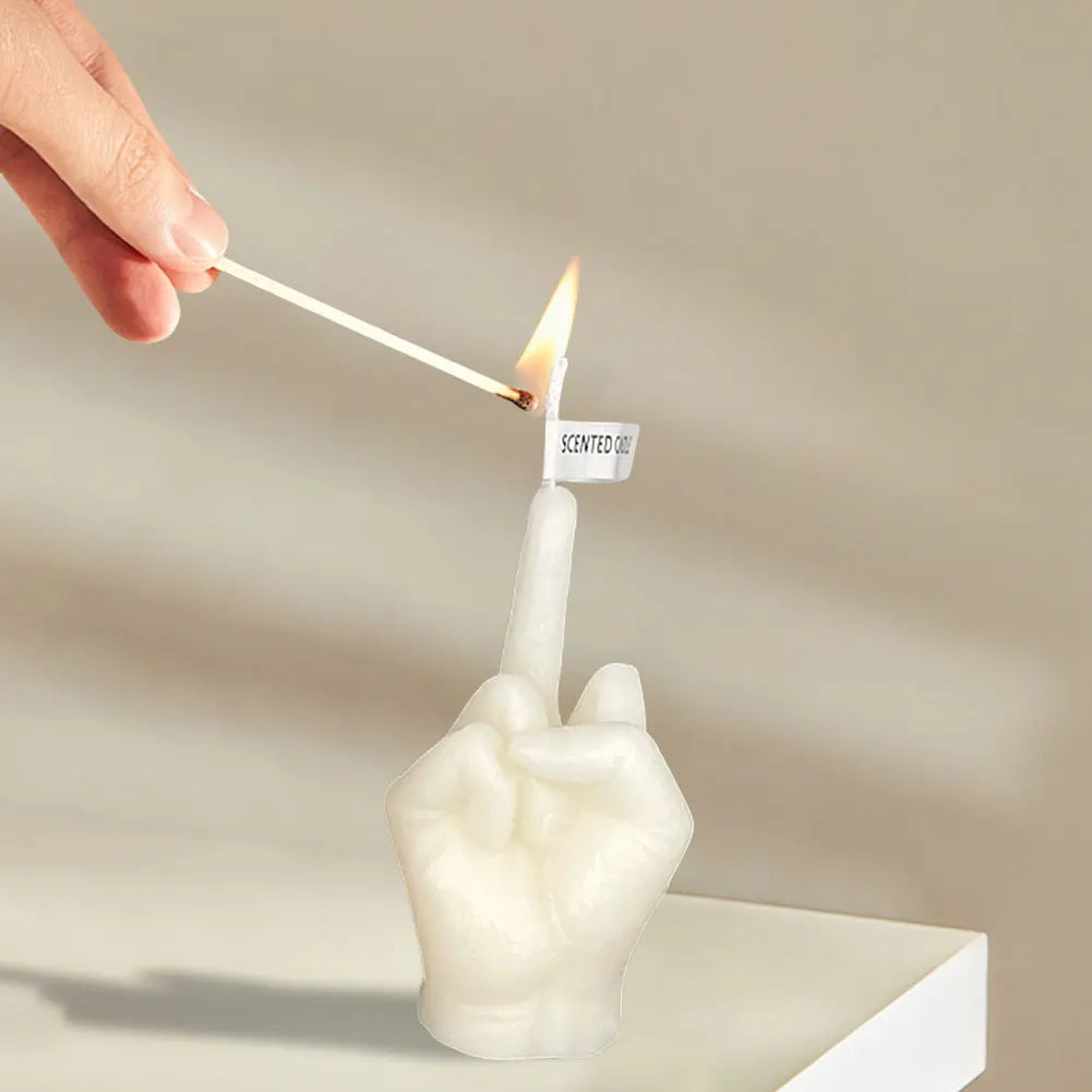 MIDDLE FINGER CANDLE