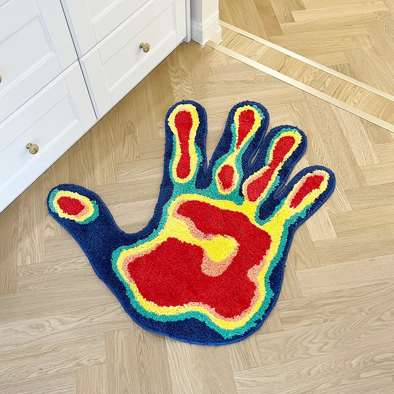 THERMIC PALM-SHAPE RUG